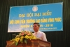 Chủ tịch Hội sinh viên trường CĐVP- Trần Quang Trung báo cáo tại Đại hội